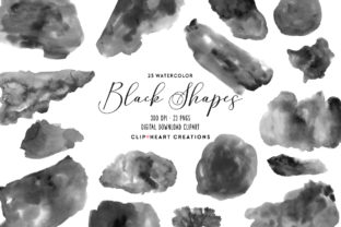 Black Watercolor Shapes: Bold Illustrations