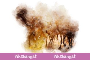 Camels Watercolor Art: Illustrations for Sellers