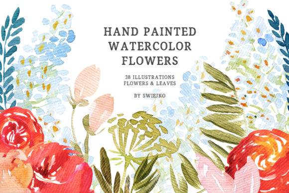 Elegant Watercolor Flowers & Illustrations