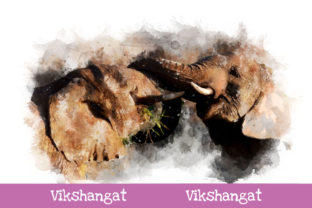 Fighting Elephant Watercolor Art Review