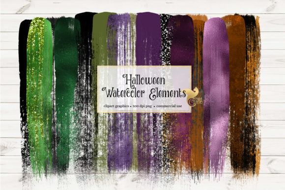 Halloween Watercolor Elements Clipart Review