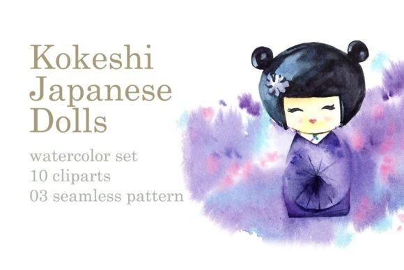Kokeshi Doll Watercolor Illustrations Review