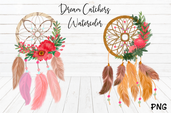 Watercolor Dream Catchers Flowers ClipArt Review